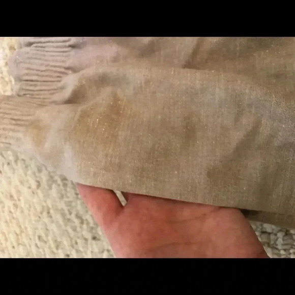 Metallic brown and silver mod elastic waist skirt M - Picture 9 of 14